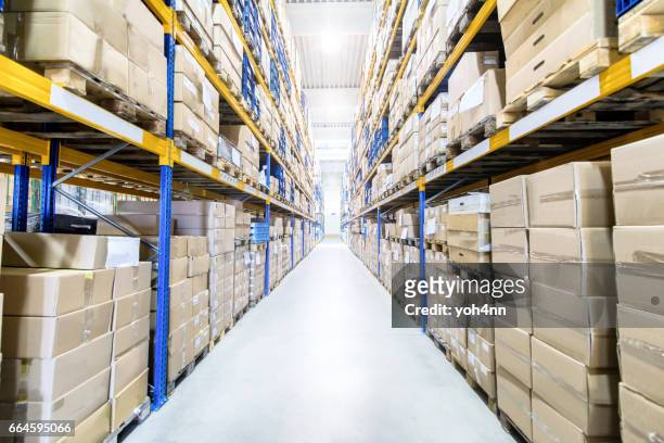 large & modern warehouse - storage room stock pictures, royalty-free photos & images