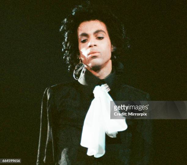 Prince performing on stage at Wembley 29th July 1988Prince performing on stage at Wembley 29th July 1988 .
