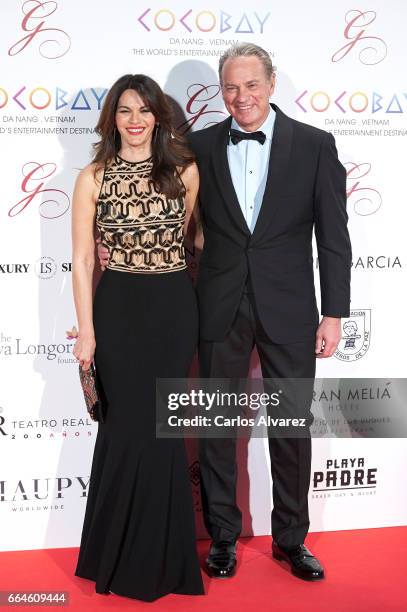 Bertin Osborne and wife Fabiola Martinez attend the Global Gift Gala 2017 at the Royal Teather on April 4, 2017 in Madrid, Spain.
