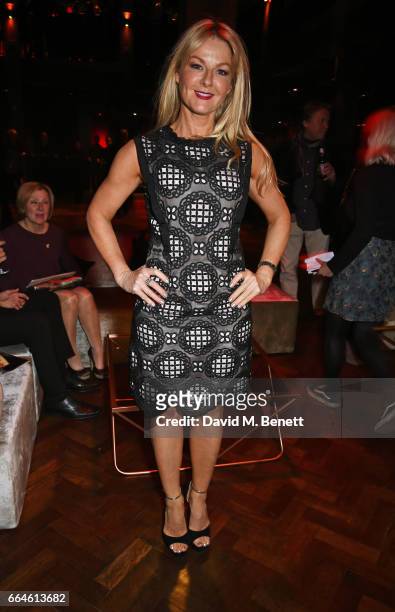 Sarah Hadland attends the opening night after party for "42nd Street" in aid of the East Anglia Children's Hospice at One Embankment on April 4, 2017...