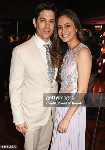Adam Garcia and Nathalia Chubin attend the opening night after party for "42nd Street" in aid of the East Anglia Children's Hospice at One Embankment...