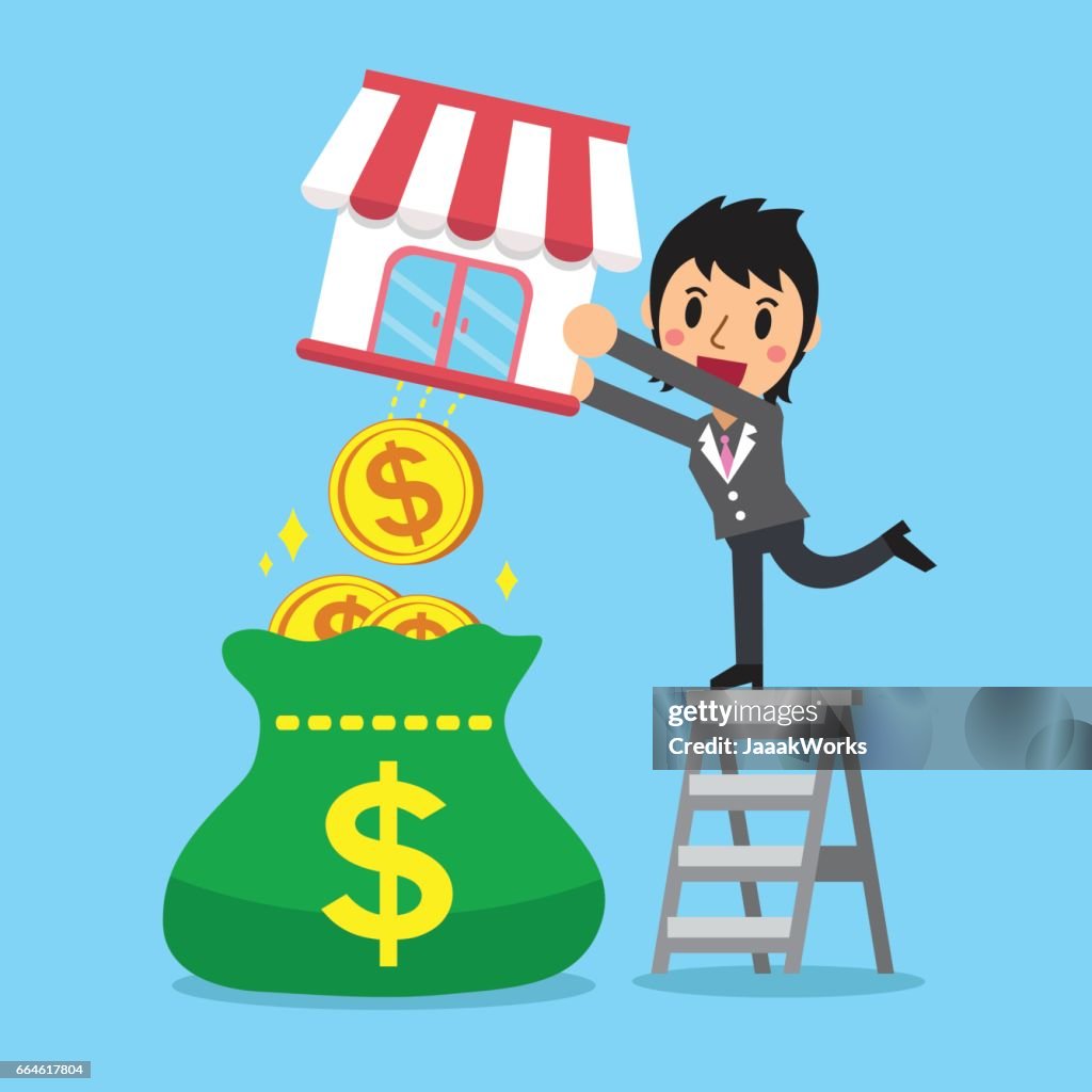 Empresaria De Dibujos Animados Ganando Dinero Con Su Negocio Ilustración de stock - Getty Images Empresaria De Dibujos Animados Ganando Dinero Con Su Negocio Ilustración de stock - Getty Images