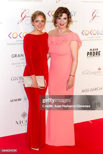 Belinda Washington and Adrea Lazaro attend the Global Gift Gala 2017 at the Royal Teather on April 4, 2017 in Madrid, Spain.