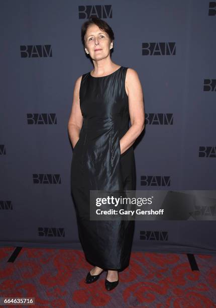 Actress Fiona Shaw attends The Alan Gala at The BAM Howard Gilman Opera House on April 4, 2017 in the Brooklyn borough of New York City.