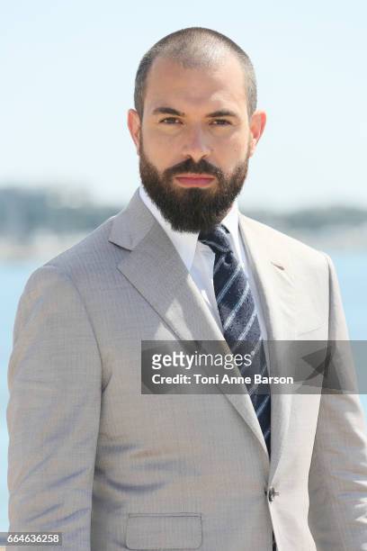 Tom Cullen attends "Knightfall" photocall during MIPTV 2017 on April 4, 2017 in Cannes, France.