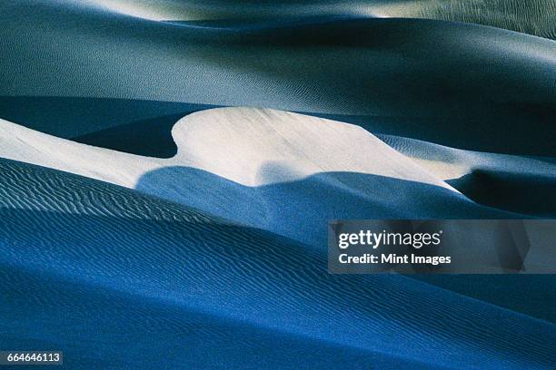 mesquite flat sand dunes at dawn. - death valley stockfoto's en -beelden
