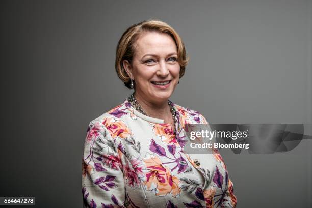 Inga Beale, chief executive officer of Lloyd's of London, poses for a photograph in Hong Kong, China, on Wednesday, April 5, 2017. Lloyd's of London,...