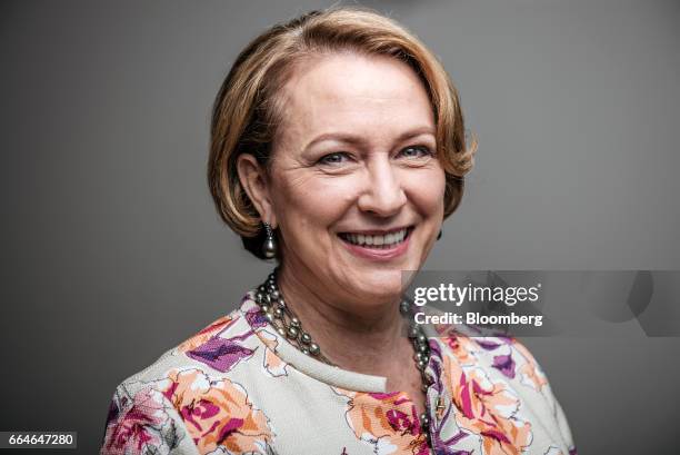 Inga Beale, chief executive officer of Lloyd's of London, poses for a photograph in Hong Kong, China, on Wednesday, April 5, 2017. Lloyd's of London,...