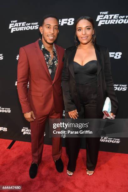 Ludacris and Eudoxie Bridges attend "The Fate Of The Furious" Atlanta red carpet screening at SCADshow on April 4, 2017 in Atlanta, Georgia.