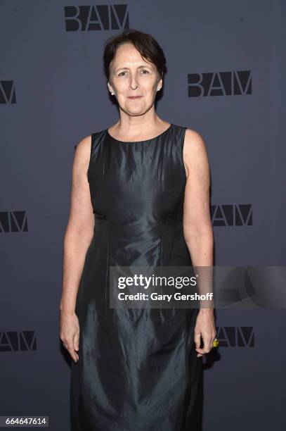 Actress Fiona Shaw attends The Alan Gala at The BAM Howard Gilman Opera House on April 4, 2017 in the Brooklyn borough of New York City.