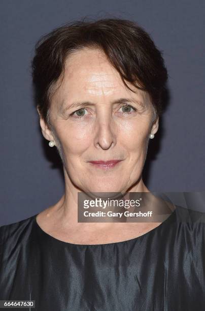 Actress Fiona Shaw attends The Alan Gala at The BAM Howard Gilman Opera House on April 4, 2017 in the Brooklyn borough of New York City.