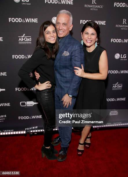 Margaret Anne Williams, Geoffrey Zakarian and Nilou Motamed, Editor of Time's Inc.'s Food & Wine attend the 2017 Best New Chefs at Rock & Reilly's at...