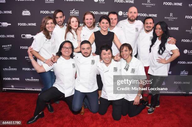 Best New Chefs Sara Kramer, Jordan Kahn, Sarah Hymanson, Noah Sandoval, Food & Wine's Nilou Motamed, Val Cantu, Jay Blackinton, Rico Torres, Angie...