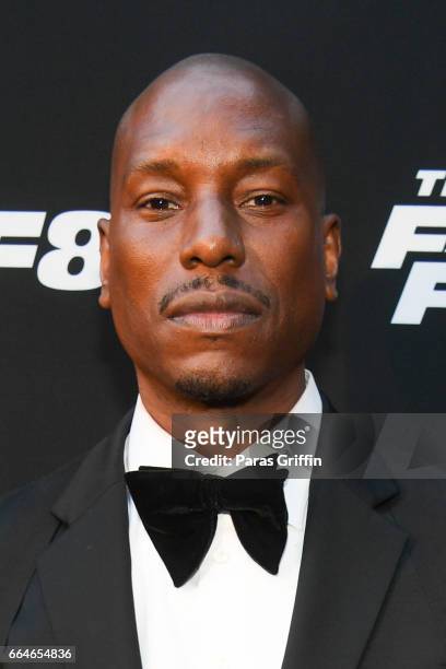 Tyrese Gibson attends "The Fate Of The Furious" Atlanta red carpet screening at SCADshow on April 4, 2017 in Atlanta, Georgia.