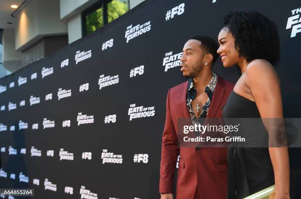 Ludacris and Gabrielle Union attend "The Fate Of The Furious" Atlanta red carpet screening at SCADshow on April 4, 2017 in Atlanta, Georgia.