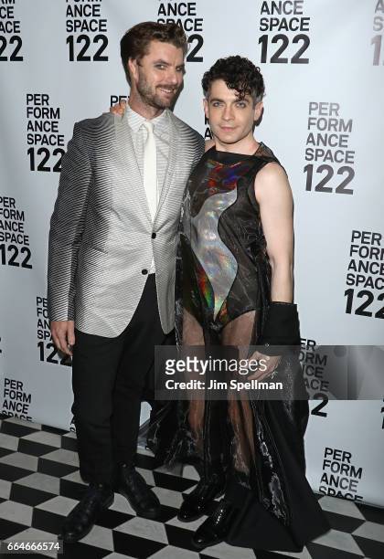 Actor Jack Ferver and guest attend the PS 122 Gala Honoring Alan Cumming at The Diamond Horseshoe on April 4, 2017 in New York City.