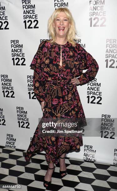 Singer Justin Vivian Bond attends the PS 122 Gala Honoring Alan Cumming at The Diamond Horseshoe on April 4, 2017 in New York City.