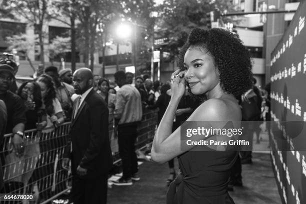 Actress Gabrielle Union attends "The Fate Of The Furious" Atlanta Red Carpet Screening at SCADshow on April 4, 2017 in Atlanta, Georgia.