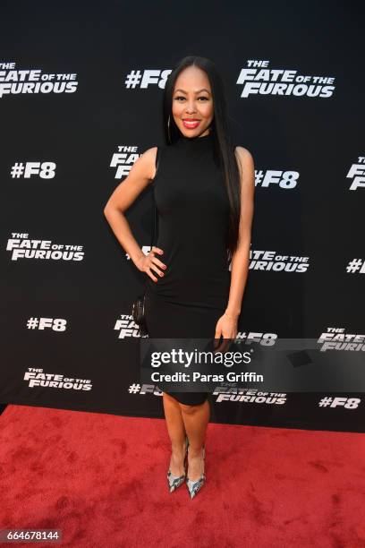 Actress Dawn Halfkenny attends "The Fate Of The Furious" Atlanta Red Carpet Screening at SCADshow on April 4, 2017 in Atlanta, Georgia.