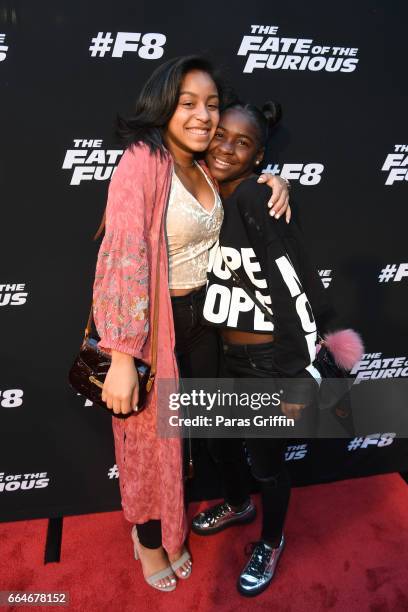 Karma Bridges attend The Fate Of The Furious Atlanta Red Carpet Screening at SCADshow on April 4, 2017 in Atlanta, Georgia.