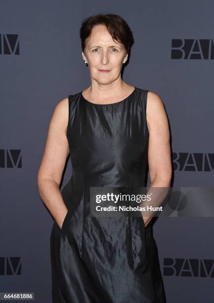 Actress Fiona Shaw attends the BAM Presents: The Alan Gala at on April 4, 2017 in the Brooklyn borough of New York City.