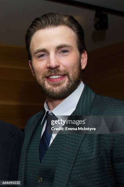 Actor Chris Evans attends the after party for the premiere of Fox Searchlight Pictures' 'Gifted' at Pacific Theaters at the Grove on April 4, 2017 in...