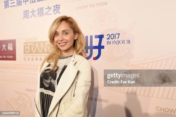 Accessories/scarves designer Angelina Ober attends the Chow Tai Fook Jewellry Show Hosted by Bonjour Brand Shangai at Shangri-La Iena on April 4,...