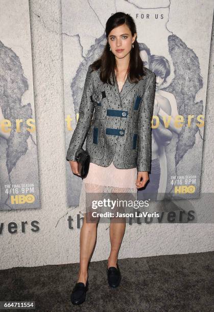 Actress Margaret Qualley attends the season 3 premiere of "The Leftovers" at Avalon Hollywood on April 4, 2017 in Los Angeles, California.