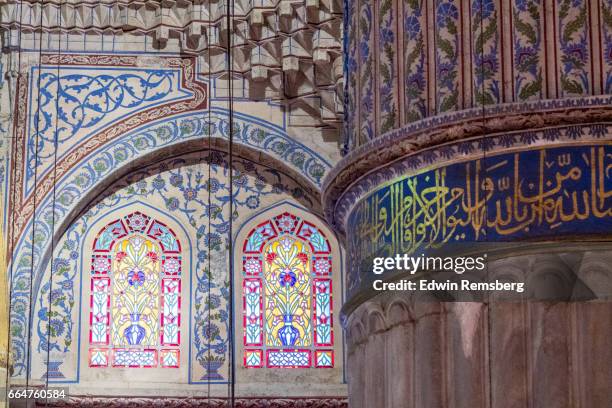 mosque detail - blue mosque stock-fotos und bilder