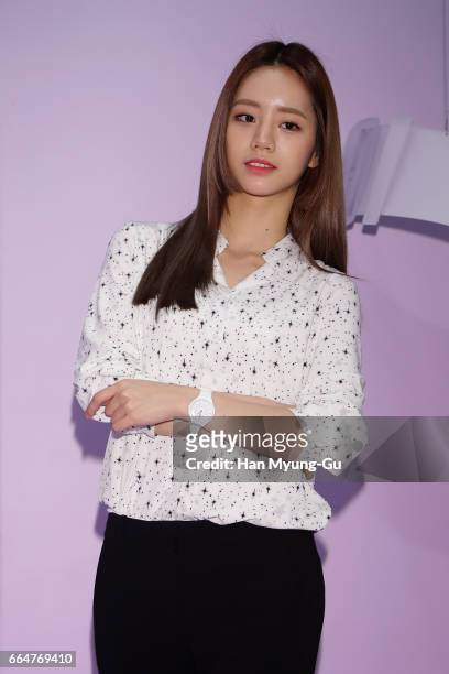 Lee Hye-Ri of South Korean girl group Girl's Day attends the photocall for 'SWATCH' Skin Launch event on April 4, 2017 in Seoul, South Korea.