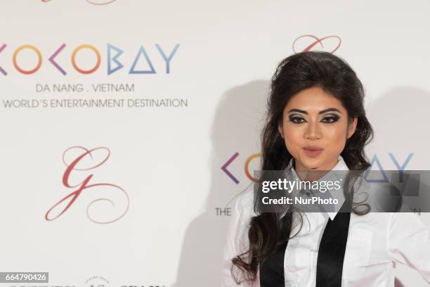 Coco Tran attends the Global Gift Gala 2017 at the Royal Teather on April 4, 2017 in Madrid, Spain.