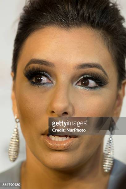 Actress Eva Longoria attends the Global Gift Gala 2017 at the Royal Teather on April 4, 2017 in Madrid, Spain.