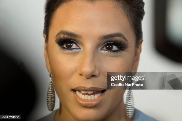 Actress Eva Longoria attends the Global Gift Gala 2017 at the Royal Teather on April 4, 2017 in Madrid, Spain.