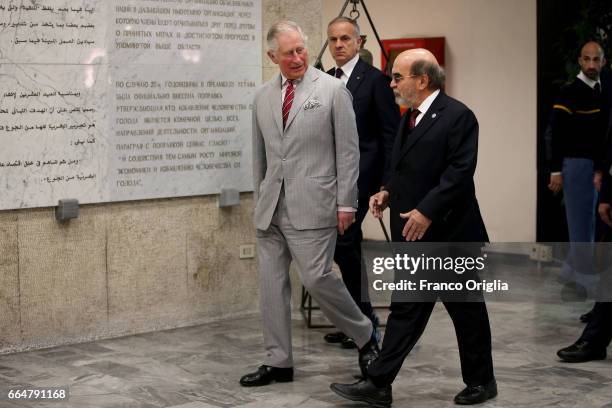 Prince Charles Prince of Wales meets FAO Director General Jose Graziano da Silva as he visits the Food and Agriculture Organization Headquarters in...