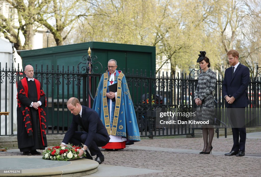 The Duke And Duchess Of Cambridge & Prince Harry Attend Service Of Hope