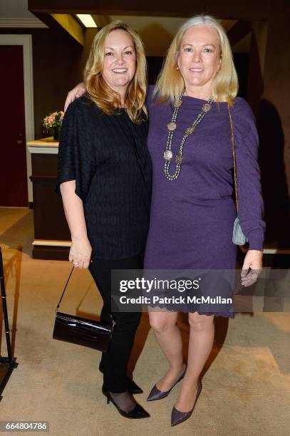 Patricia Hearst Shaw and Anne Hearst McInerney attend Verdura Celebrates the Hearst Castle Preservation Foundation at Verdura Showroom on April 4,...