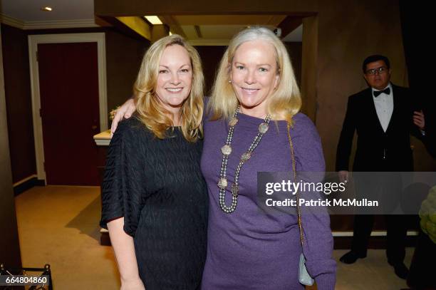 Patricia Hearst Shaw and Anne Hearst McInerney attend Verdura Celebrates the Hearst Castle Preservation Foundation at Verdura Showroom on April 4,...