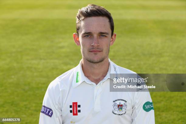 Gareth Roderick of Gloucestershire in the Specsavers County Championship kit during the Gloucestershire County Cricket photocall at The Brightside...