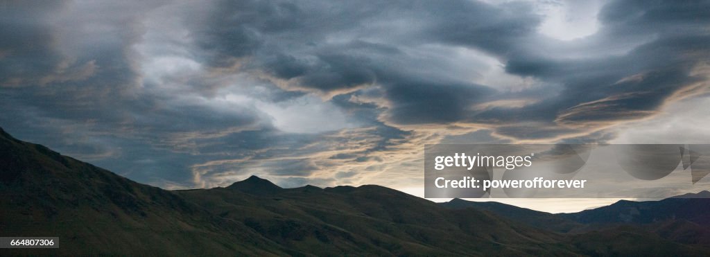 Landscape of the Southern Alps in New Zealand