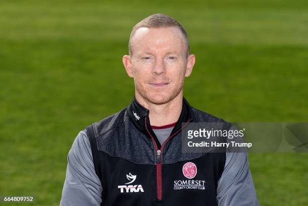 Chris Rogers, Batting Coach of Somerset Cricket during the Somerset CCC Photocall at The Cooper Associates County Ground on April 5, 2017 in Taunton,...