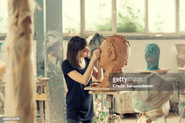 artist's workshop - sculptor stock pictures, royalty-free photos & images