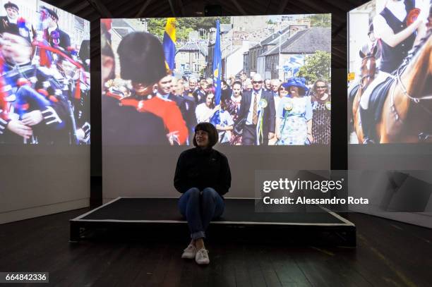 Berwick Upon Tweed . British visual artist Katie Davies presents a preview of her documentary 'The Lawes of the Marches' during the 'Border Crossing'...