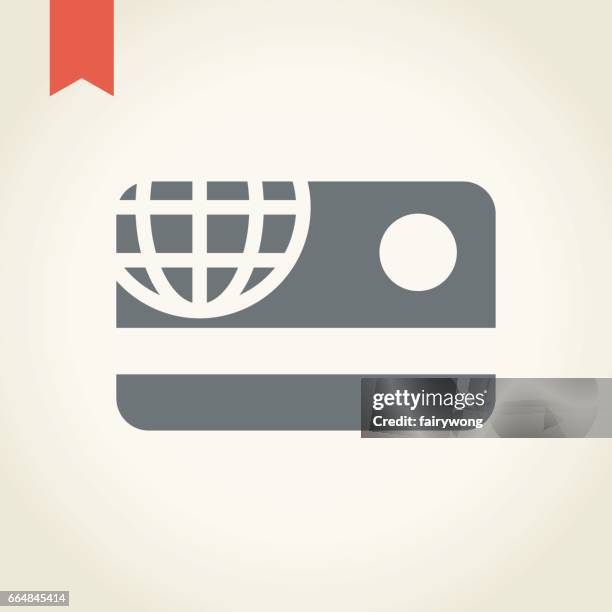 credit card icon - holding computer chip stock illustrations