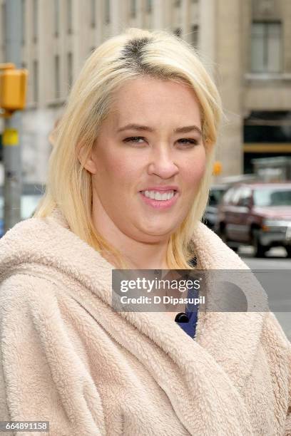 Mama June visits "Extra" on April 5, 2017 in New York City.