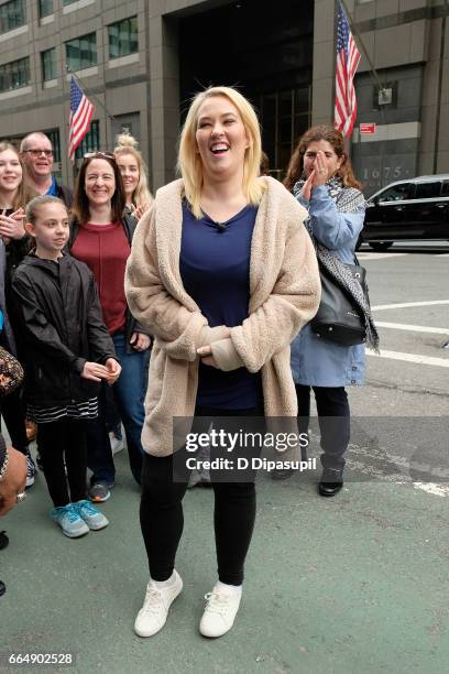 Mama June visits "Extra" on April 5, 2017 in New York City.