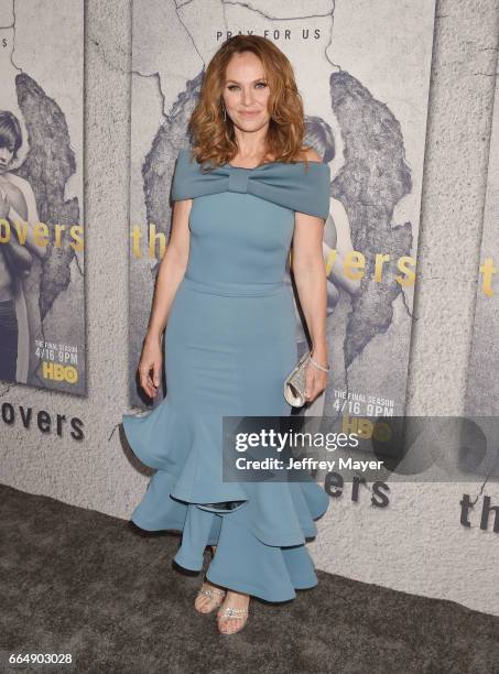 Actress Amy Brenneman attends the premiere of HBO's 'The Leftovers' Season 3 at Avalon Hollywood on April 4, 2017 in Los Angeles, California.