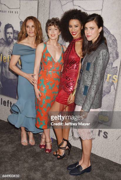 Actresses Amy Brenneman, Carrie Coon, Jasmin Savoy-Brown and Margaret Qualley attend the premiere of HBO's 'The Leftovers' Season 3 at Avalon...