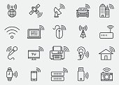 Wireless Technology WIFI lines Icons | EPS 10