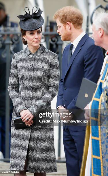 Catherine, Duchess of Cambridge and Prince Harry attend a Service of Hope at Westminster Abbey on April 5, 2017 in London, England. The multi-faith...