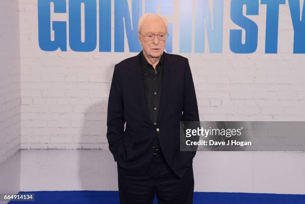 Actor Michael Caine attends the Going In Style special screening on April 5, 2017 in London, United Kingdom.